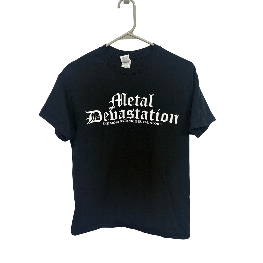 Metal Devastation Phoenix AZ Graphic T-Shirt Mens Medium Black Cotton Gildan Tee